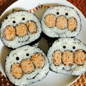 アンパンマン巻き寿司♡